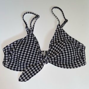 plaid bikini top